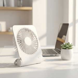 AeroFold Slim Desktop Fan - Ultra-Quiet, USB Rechargeable & Portable
